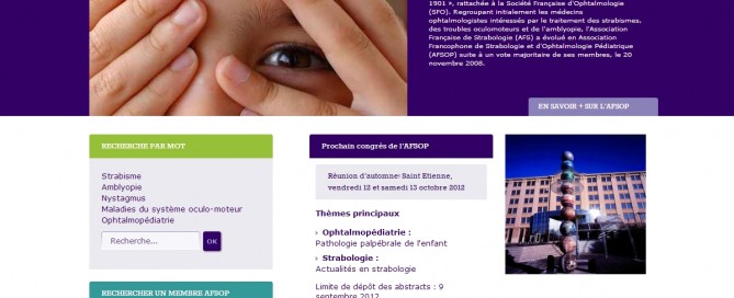 Page d'accueil de l'AFSOP