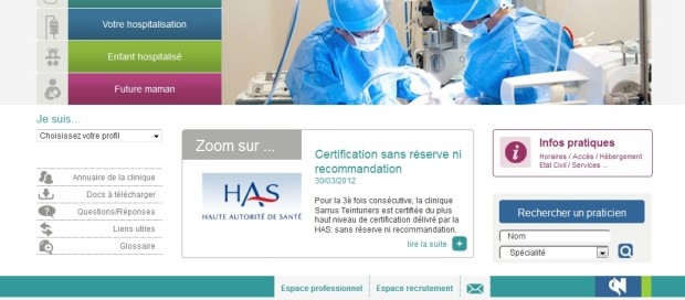 Page d'accueil Clinique Sarrus-Teinturiers