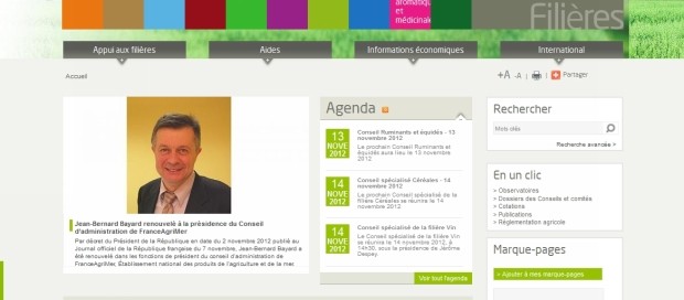 Site Internet de France Agrimer